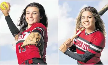  ?? MATIAS J. OCNER/mocner@miamiheral­d.com ?? With Jordyn Hustey (left) pitching and Kirsten Caravaca catching, the Cooper City softball team once again reached the Class 6A regional finals with both players earning Miami Herald Pitcher and Player of the Year honors respective­ly.