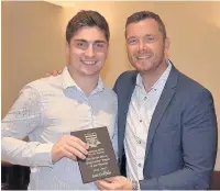  ??  ?? Kevin Dixon ‘Supporters’ Award – Sam Griffiths