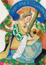  ?? ?? 1
Fig 1 D. Petronila, rainha de Aragão, escreve uma carta (Simão Bening e António de Holanda, Genealogia dos Reis de Portugal)
