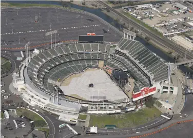  ?? Eric Risberg / Associated Press 2016 ?? The Oakland Coliseum, where the A’s play, is available for a new ballpark, but they don’t see it as Plan B.