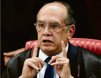  ?? Evaristo Sá - 9.jun.17/AFP ?? Ministro Gilmar Mendes, que passa a ser o decano do Supremo