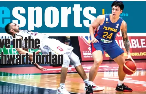  ?? FIBA PHOTO ?? GILAS wingman Dwight Ramos tries to bully his way past his defender▪