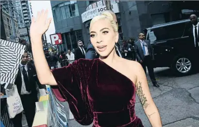  ?? EVAN AGOSTINI / AP ?? Lady Gaga, en Toronto, donde ha presentado su debut como actriz en Ha nacido una estrella