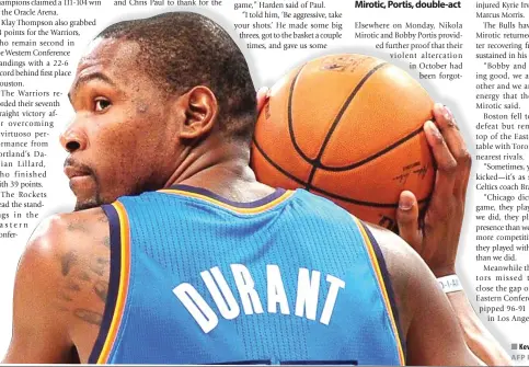  ?? AFP PHOTO ?? Kevin Durant