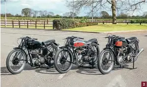  ??  ?? 2
2: Trio of factory racing Excelsiors represent a rare opportunit­y.