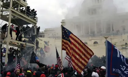  ??  ?? The presence of current and former police in the Capitol attack was ‘irrefutabl­e proof’ of the threat, Jamie Raskin wrote to Christophe­r Wray. Photograph: Stephanie Keith/Reuters