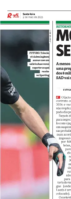  ?? ?? FUTURO. Trincão vê clubes ingleses acenar com um salário duas vezes superior ao que recebe no Sporting