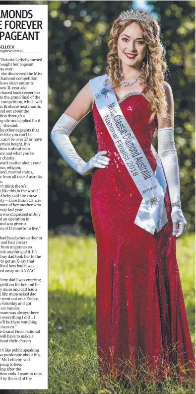  ?? Picture: JERAD WILLIAMS ?? Victoria Letheby is preparing to compete in the Miss Classic Diamond Australia national final.