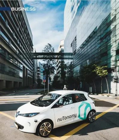  ??  ?? Above: Singapore’s first driverless taxi