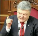  ??  ?? TESTING TIME: Petro Poroshenko