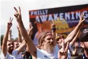  ?? Mark Makela / New York Times ?? Bernie Sanders supporters gather for Philly Awakening, an event they described as a “political Woodstock,” on Saturday in Philadelph­ia.
