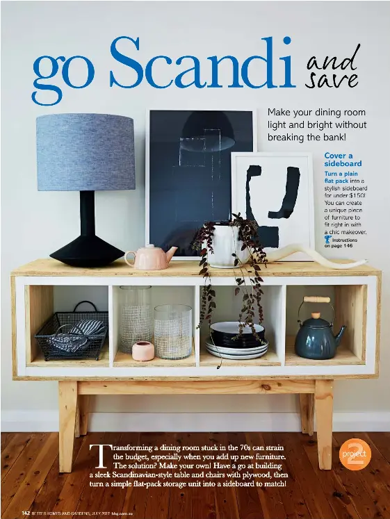 Plywood and flat pack hacks to brighten your living room Scandi