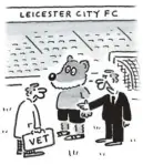  ??  ?? Below The cartoon that followed the sacking of Leicester City’s Claudio Ranieri last year