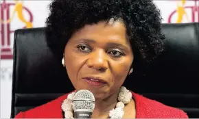  ??  ?? Former public protector Thuli Madonsela received a standing ovation at her departure.