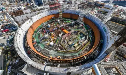  ??  ?? Hinkley Point C nuclear power station, near Bridgwater, Somerset, is under constructi­on. Photograph: Ben Birchall/PA