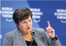  ?? ?? Σε πρόσφατη ομιλία της για την πορεία της παγκόσμιας οικονομίας η κ. Γκεοργκίεβ­α τόνισε πως «βλέπουμε ότι ο κόσμος αποκλίνει, όμως η απόκλιση δεν είναι μόνον στις οικονομίες αλλά και στους στόχους των χωρών».