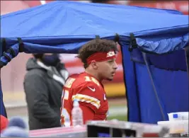  ?? Reed Hoffmann The Associated Press ?? Patrick Mahomes, who was second in the NFL with 4,740 yards passing this season, has recovered from an injury last week and will start Sunday against Buffalo.