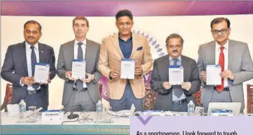  ??  ?? Melvin D’souza, managing trustee, NNEF; Frederik Kier, SVP Novo Nordisk A/S; Anil Kumble, Changing Diabetes Ambassador; Dr AK Das, senior professor, Pondicherr­y Institute of Medical Sciences and Dr Anil Shinde, director clinical, Medical Novo Nordisk India