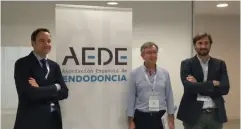  ?? De izq. a dcha: El presidente de AEDE, Miguel Miñana, el presidente electo, Leopoldo Forner, y el secretario de AEDE, José Aranguren. ??