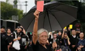  ?? ?? Maria Catarina Sumarsih demands justice for her son every Thursday outside the Indonesian presidenti­al palace. Photograph: Dita Alangkara/AP