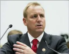  ?? EVAN VUCCI — THE ASSOCIATED PRESS FILE ?? In this file photo, Rep. Jeff Denham, R-Calif., testifies at a hearing on Capitol Hill in Washington. Several Republican lawmakers are beginning to collect signatures on a petition to force House votes on immigratio­n legislatio­n, and a leader of the...