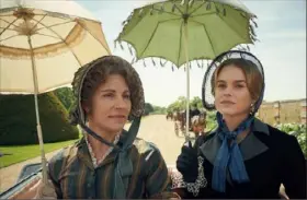  ?? Robert Viglasky/Epix ?? Tamsin Greig, left, and Alice Eve star in “Belgravia,” from Julian Fellowes, the creator of “Downton Abbey.”