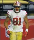  ?? RICK SCUTERI — AP ?? 49ers tight end Jordan Reed announced that he was retiring due to issues with concussion­s.