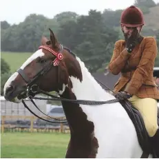  ??  ?? Kirstie Wright and her home-bred Mill House Adimo Pectore qualify at Bakewell show, where the then nine-year-old scored an impressive 49/50 for his ride mark