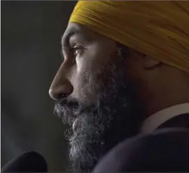  ?? CANADIAN PRESS FILE PHOTO ?? NDP leader Jagmeet Singh is urging Prime Minister Justin Trudeau to decriminal­ize all drugs to help combat the opioid crisis in Canada.