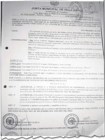  ??  ?? La resolución JM Nº 721/2010 fue firmada cinco días antes que Bachi dejara la Intendenci­a.