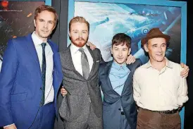  ?? [PHOTO BY DAVE ALLOCCA, STARPIX/AP] ?? This image released by Starpix shows James D’Arcy, from left, Jack Lowden, Barry Keoghan and Mark Rylance at the July 18 premiere of Warner Bros. Pictures “Dunkirk” in New York.