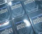  ?? JIM LO SCALZO/EPA-EFE ?? President Trump’s 2019 fiscal budget lays out his spending priorities and targets for cuts, though Congress is unlikely to comply.