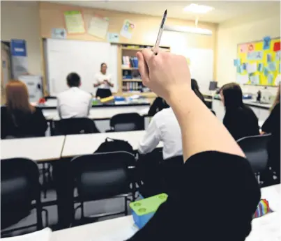  ?? Picture: Getty. ?? Tory leader Ruth Davidson challenged Nicola Sturgeon on teacher recruitmen­t.