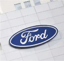  ?? REUTERS ?? A FORD logo is pictured at a store of the automaker in Mexico City, Mexico, April 5, 2016.