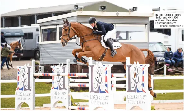  ?? FENWICK PHOTOGRAPH­Y ?? Sport IN THE SADDLE: Holly Smith and HHS JD in action at Vale View Equestrian Centre