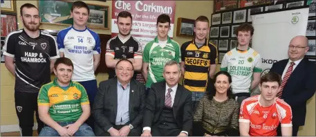  ??  ?? The Duhallow U21 A and B Football Championsh­ips sponsored by “The Corkman” launched in the Kanturk GAA Clubrooms brought together Adrian Murphy (Boherbue); Dan Dennehy, Treasurer, Duhallow Junior Board; John Feerick, MD The Corkman; Maria Herlihy, The...