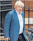  ??  ?? Boris Johnson, the former foreign secretary, outside his home in London