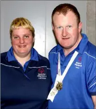  ??  ?? Lisa Redmond, Wexford (artistic gymnastics), and John Doyle, Gorey (badminton), will represent Ireland at the World Games in Abu Dhabi in March next year.