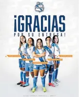  ?? / CORTESÍA CLUB PUEBLA FEMENIL ?? Las de azul