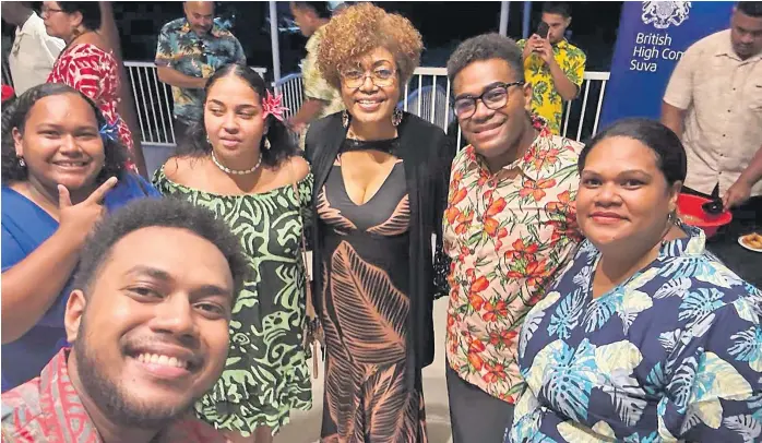  ?? Picture: SUPPLIED ?? Fijian music legend, Laisa Vulakoro pictured at a gender event organised by Integrty Fiji.