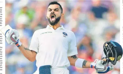  ?? GETTY IMAGES ?? Virat Kohli has been India’s best batsman but the other team members have had a tough time matching his standards.