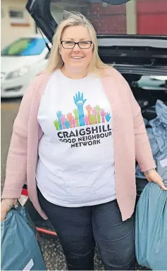  ??  ?? Spread the word Jane Deary, CEO of Craigshill Good Neighbour Network is delighted to as see its work spread throughout West Lothian during the pandemic