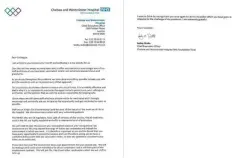  ??  ?? Leaked NHS letter about compulsory vaccinatio­n