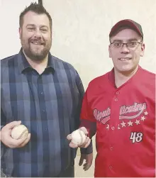  ?? - Archives ?? Le président des Républicai­ns d’Edmundston, Brian Clavette, et l’entraîneur Benoît Dufresne.