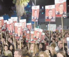  ?? ?? l Miles de personas se manifestar­on ayer en calles de varias ciudades de Israel.