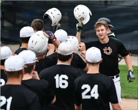  ?? File photos ?? Cumberland’s Addison Kopack, above, who was the MVP of the American Legion state tournament last season, and Lincoln pitcher Corey Mayer, below, are two of the talented players back to defend Upper Deck Post 86/14’s state championsh­ip.