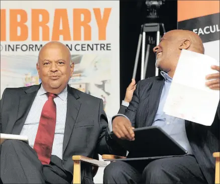  ?? PICTURE: MATTHEWS BALOYI ?? BATTLING ON: MP and NEC member Pravin Gordhan and his former deputy Mcebisi Jonas escalated their fight against state capture on the eve of the ANC NEC lekgotla.