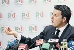  ?? ELISABETTA VILLA / GETTY ?? El ex primer ministro italiano Matteo Renzi
