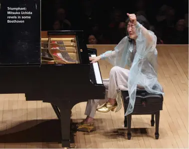  ??  ?? Triumphant: Mitsuko Uchida revels in some Beethoven