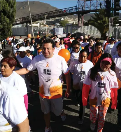  ?? JORGE SÁNCHEZ ?? Caminata el marco del Día Internacio­nal de la Eliminació­n de la Violencia contra la Mujer.